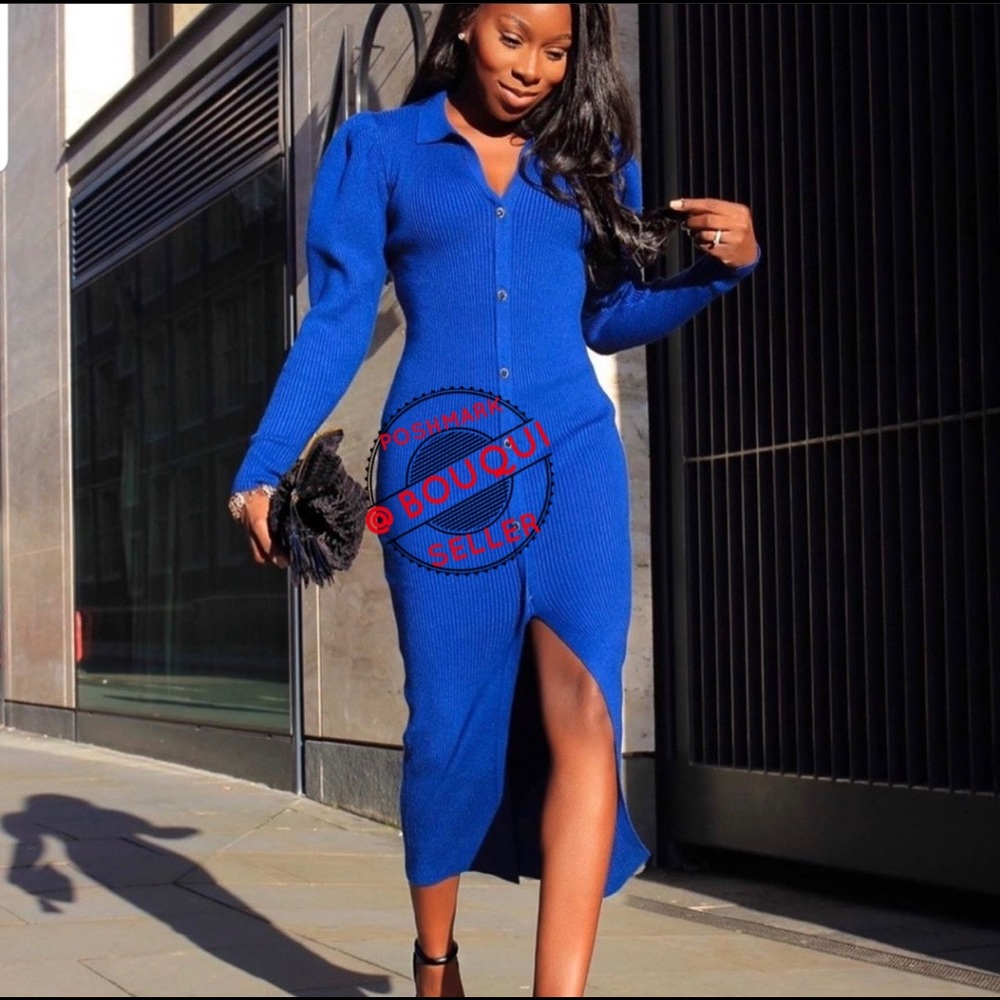 BLOGGERS FAVORITE ZARA PUFF SLEEVES KNIT DRESS - Picture 8 of 9